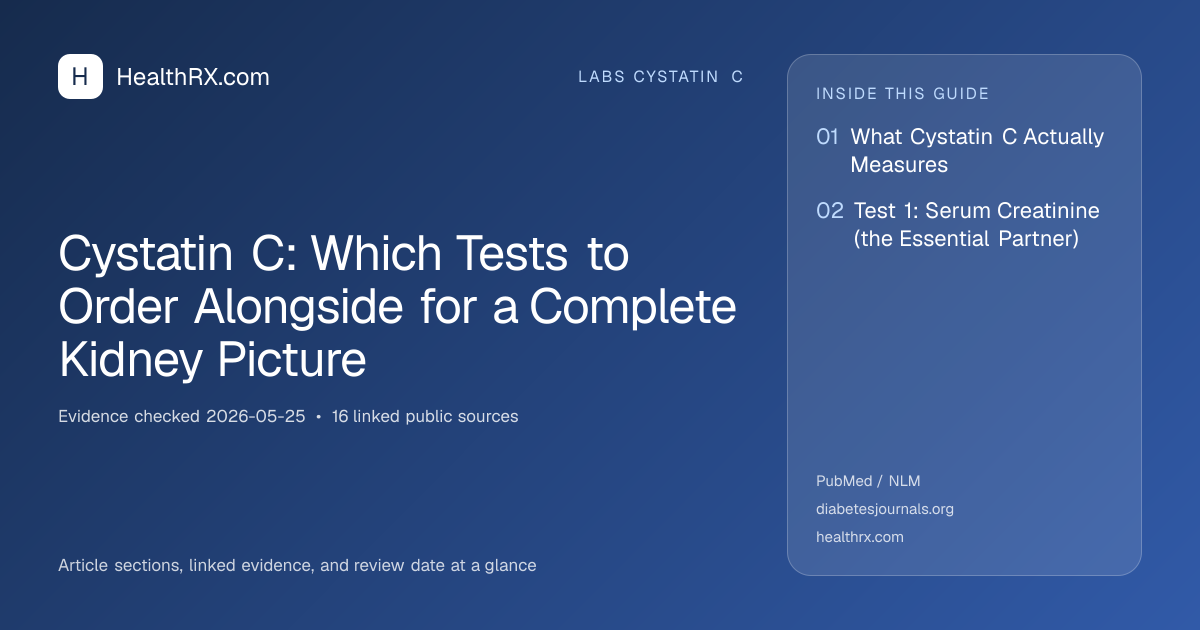 Evidence overview for Cystatin C: Which Tests to Order Alongside for a Complete Kidney Picture