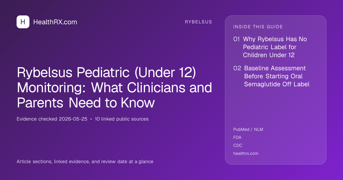 Evidence overview for Rybelsus Pediatric (Under 12) Monitoring: What Clinicians and Parents Need to Know