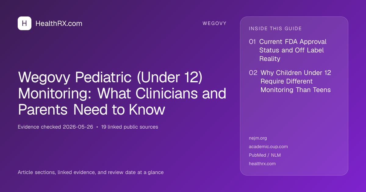 Evidence overview for Wegovy Pediatric (Under 12) Monitoring: What Clinicians and Parents Need to Know