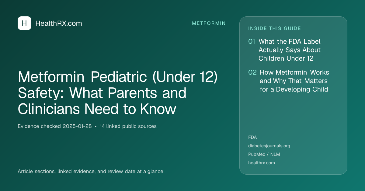Evidence overview for Metformin Pediatric (Under 12) Safety: What Parents and Clinicians Need to Know