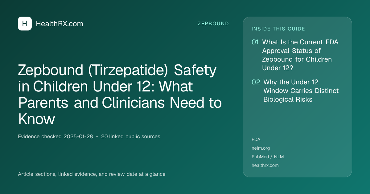 Evidence overview for Zepbound (Tirzepatide) Safety in Children Under 12: What Parents and Clinicians Need to Know