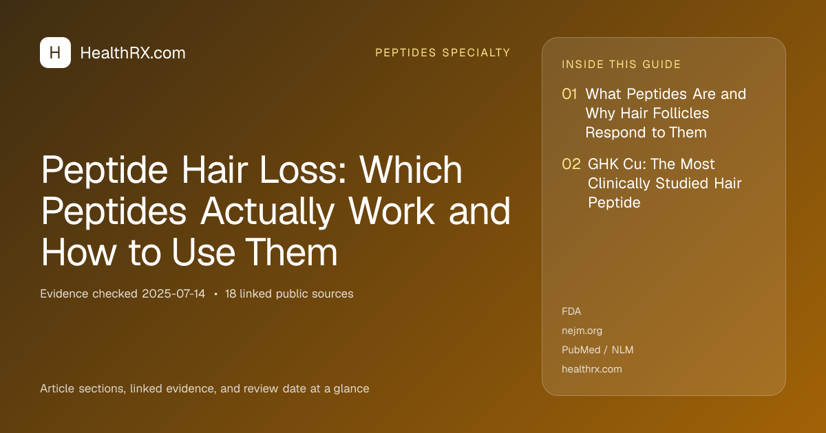 Evidence overview for Peptide Hair Loss: Which Peptides Actually Work and How to Use Them