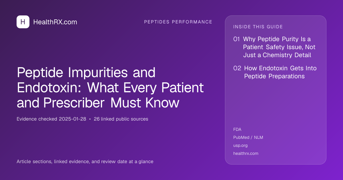 Evidence overview for Peptide Impurities and Endotoxin: What Every Patient and Prescriber Must Know