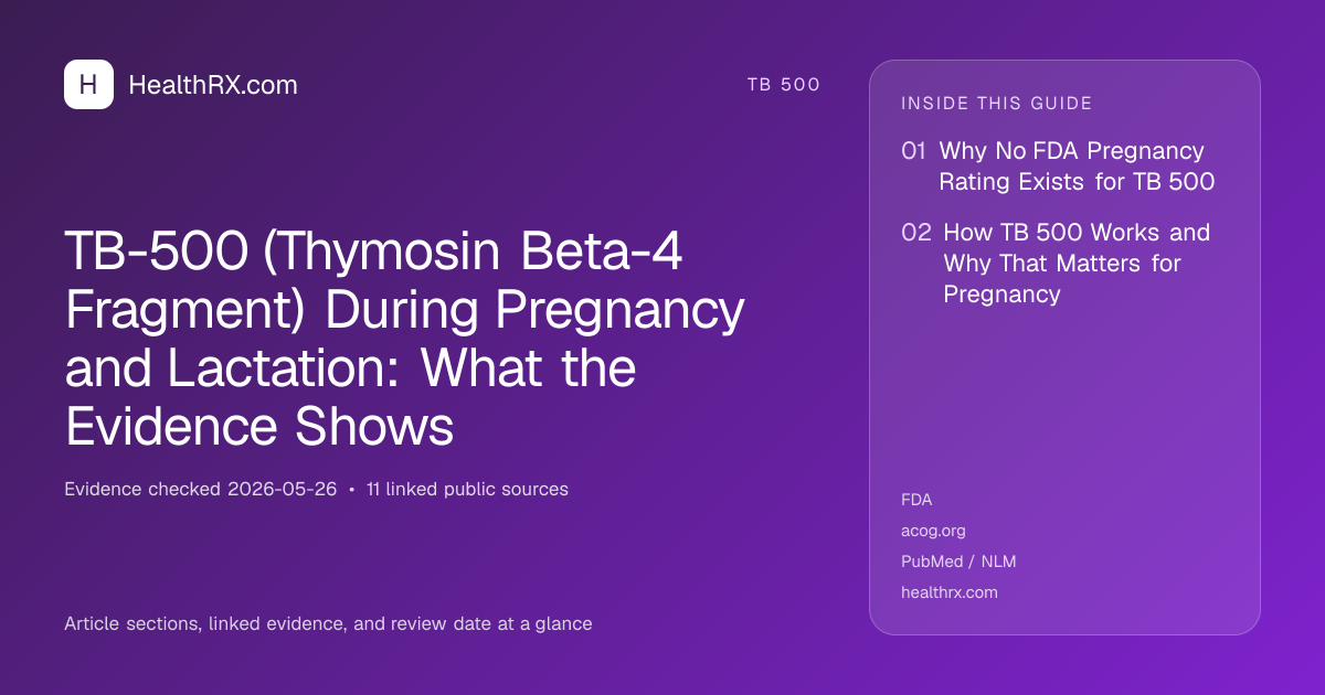 Evidence overview for TB-500 (Thymosin Beta-4 Fragment) During Pregnancy and Lactation: What the Evidence Shows