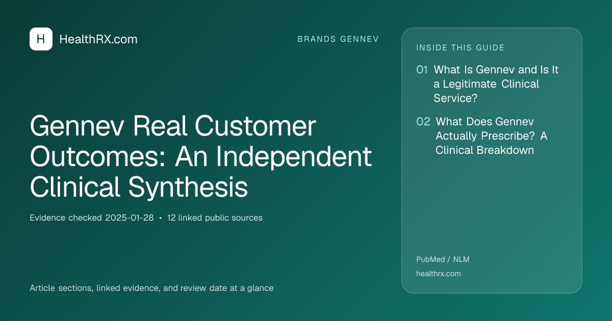 Evidence overview for Gennev Real Customer Outcomes: An Independent Clinical Synthesis