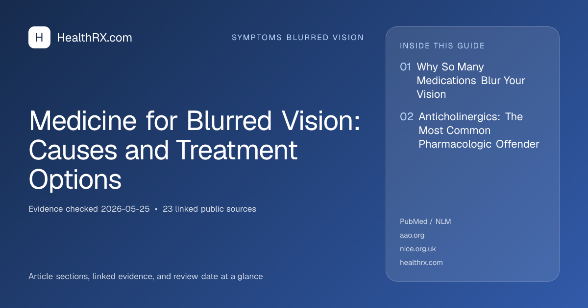 Evidence overview for Medicine for Blurred Vision: Causes and Treatment Options