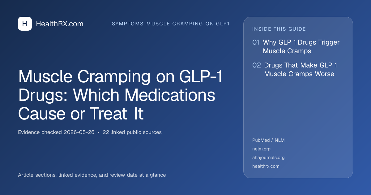 Evidence overview for Muscle Cramping on GLP-1 Drugs: Which Medications Cause or Treat It