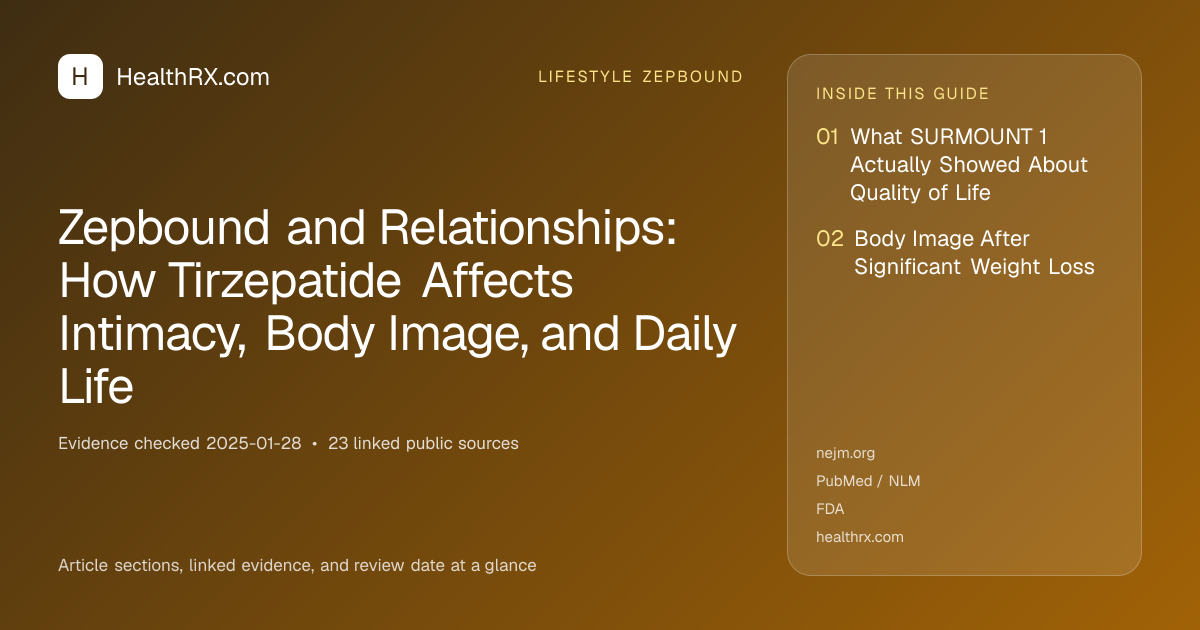 Evidence overview for Zepbound and Relationships: How Tirzepatide Affects Intimacy, Body Image, and Daily Life