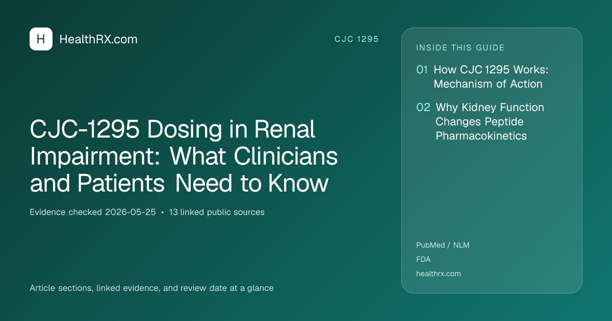 Evidence overview for CJC-1295 Dosing in Renal Impairment: What Clinicians and Patients Need to Know