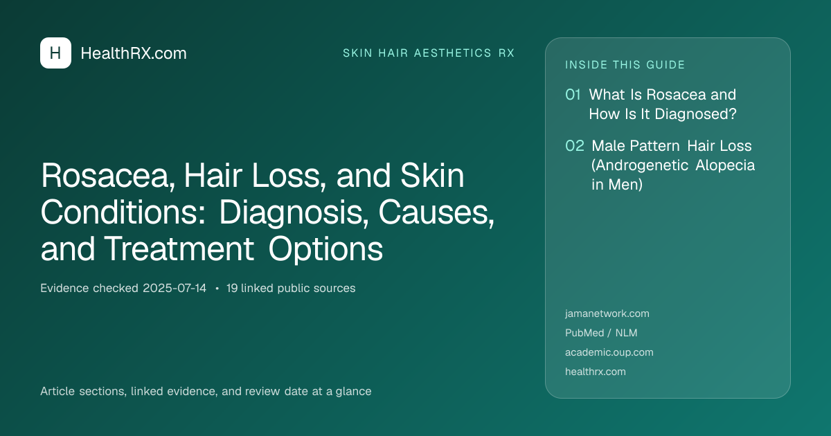 Evidence overview for Rosacea, Hair Loss, and Skin Conditions: Diagnosis, Causes, and Treatment Options