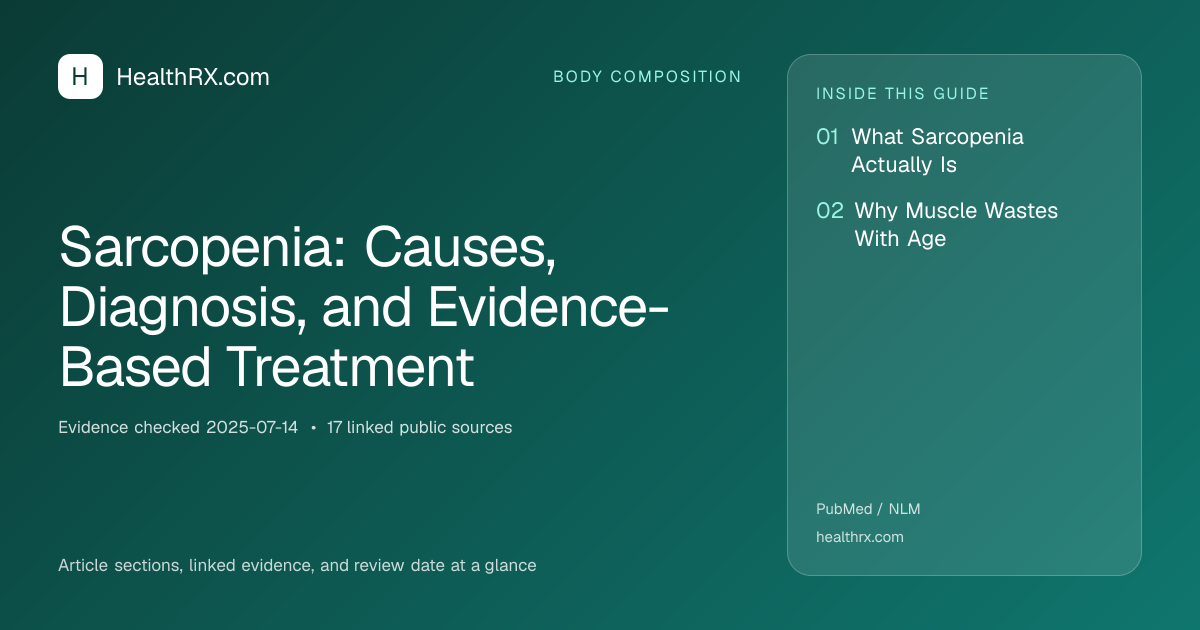 Evidence overview for Sarcopenia: Causes, Diagnosis, and Evidence-Based Treatment