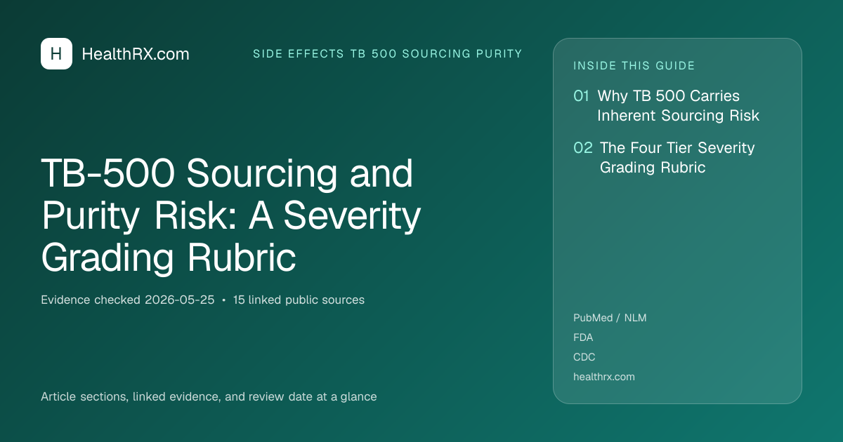 Evidence overview for TB-500 Sourcing and Purity Risk: A Severity Grading Rubric
