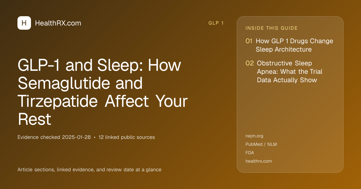 Evidence overview for GLP-1 and Sleep: How Semaglutide and Tirzepatide Affect Your Rest