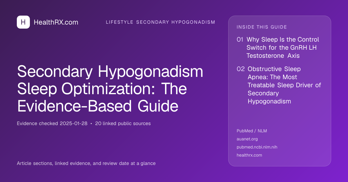 Evidence overview for Secondary Hypogonadism Sleep Optimization: The Evidence-Based Guide