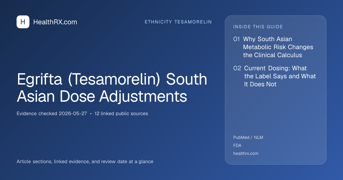 Evidence overview for Egrifta (Tesamorelin) South Asian Dose Adjustments