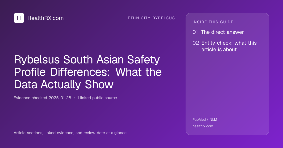 Evidence overview for Rybelsus South Asian Safety Profile Differences: What the Data Actually Show
