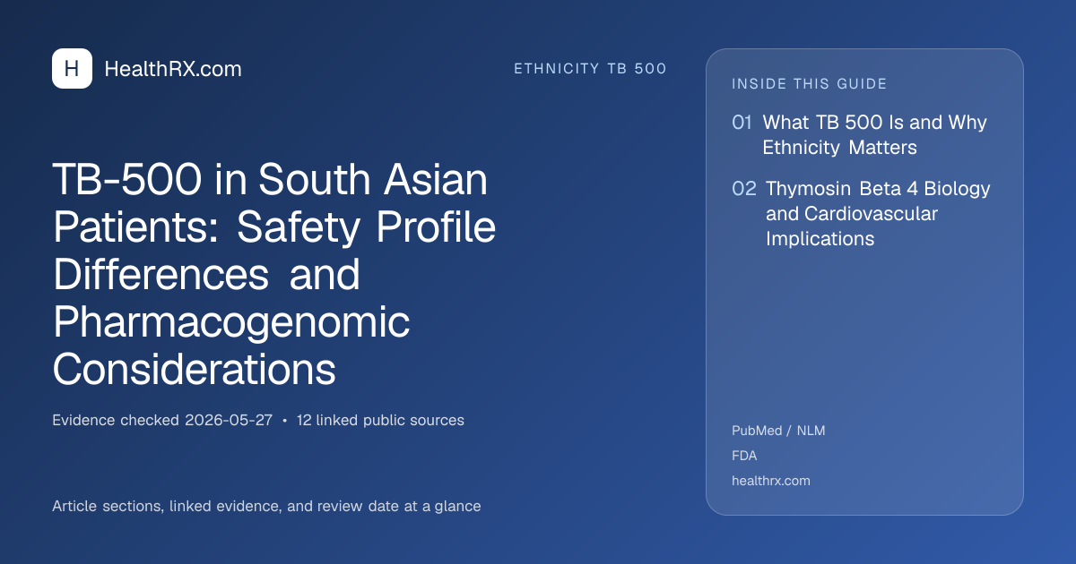 Evidence overview for TB-500 in South Asian Patients: Safety Profile Differences and Pharmacogenomic Considerations