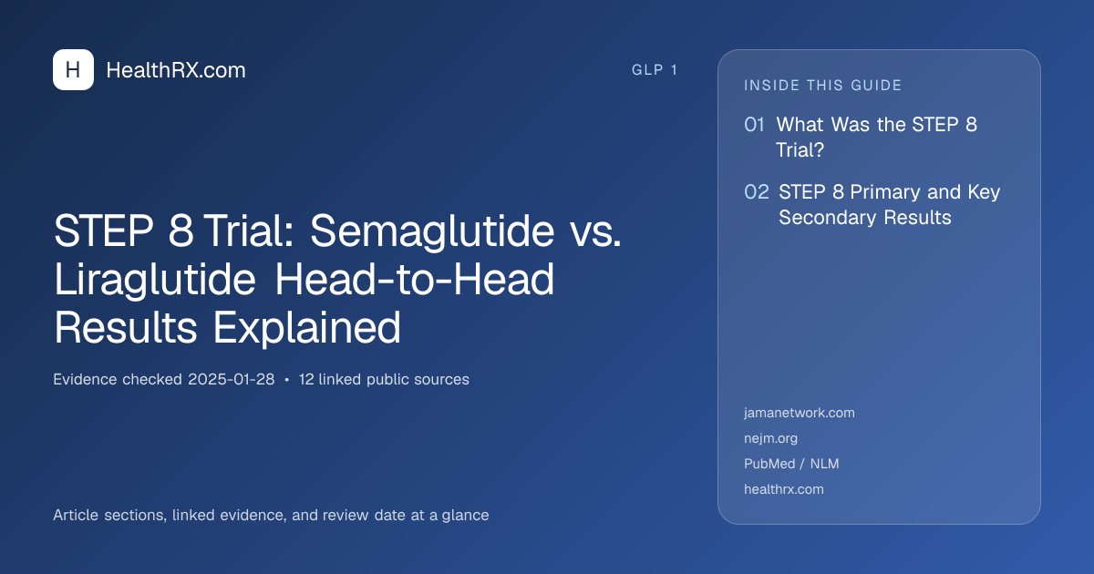 Evidence overview for STEP 8 Trial: Semaglutide vs. Liraglutide Head-to-Head Results Explained