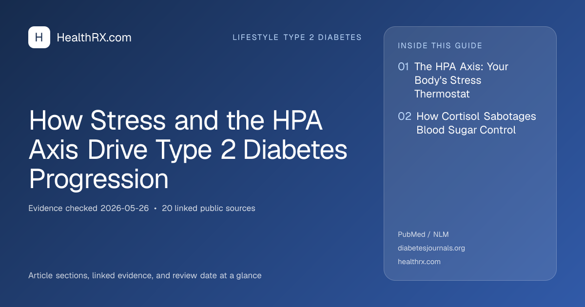 Evidence overview for How Stress and the HPA Axis Drive Type 2 Diabetes Progression