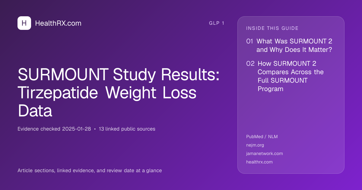 Evidence overview for SURMOUNT Study Results: Tirzepatide Weight Loss Data