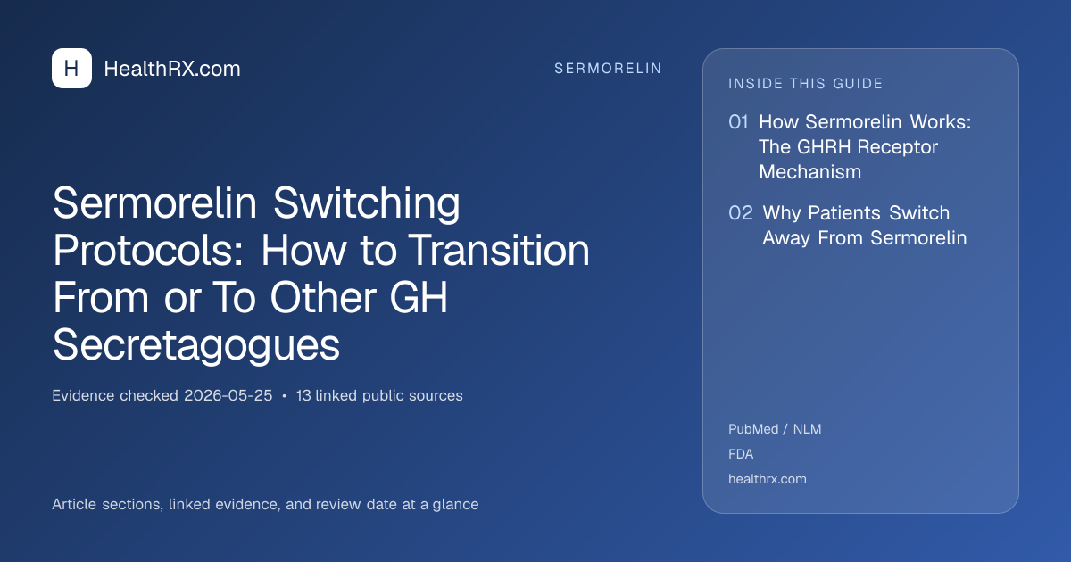 Evidence overview for Sermorelin Switching Protocols: How to Transition From or To Other GH Secretagogues