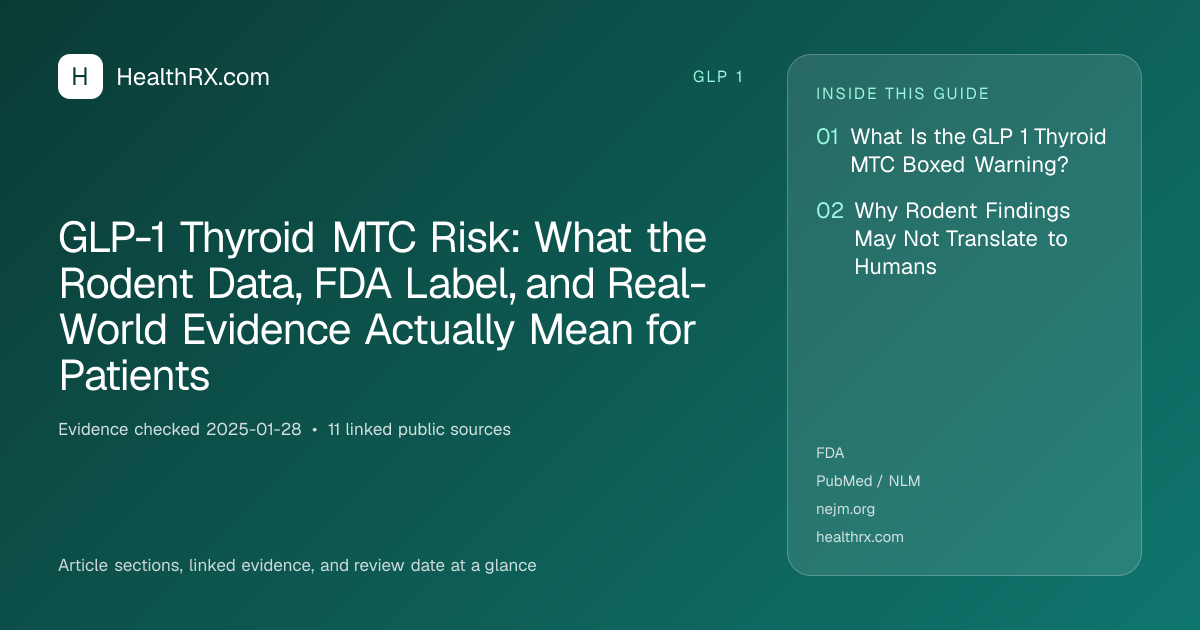 Evidence overview for GLP-1 Thyroid MTC Risk: What the Rodent Data, FDA Label, and Real-World Evidence Actually Mean for Patients