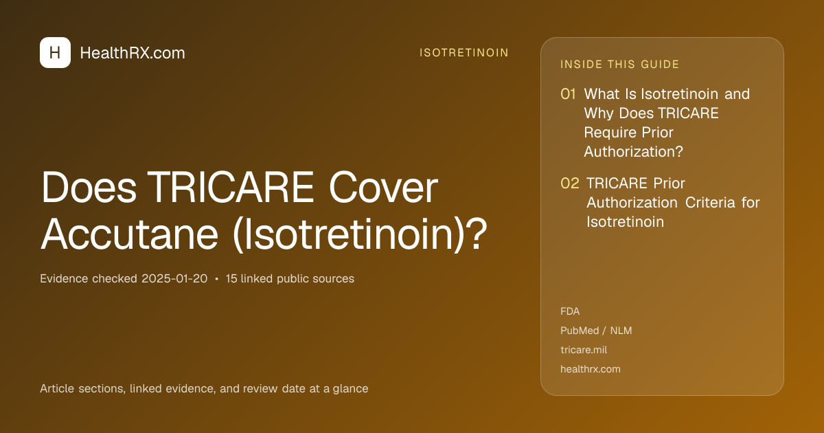 Evidence overview for Does TRICARE Cover Accutane (Isotretinoin)?