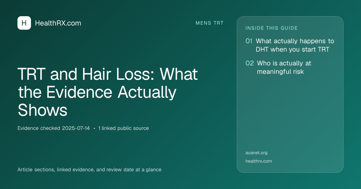 Evidence overview for TRT and Hair Loss: What the Evidence Actually Shows