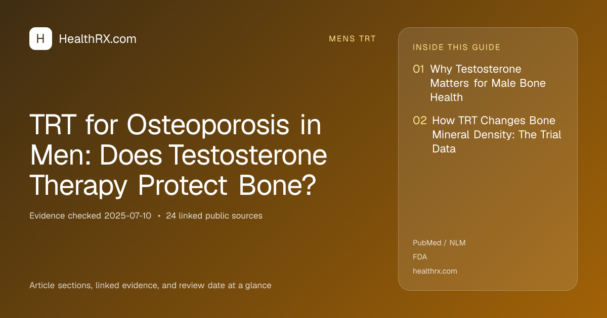 Evidence overview for TRT for Osteoporosis in Men: Does Testosterone Therapy Protect Bone?