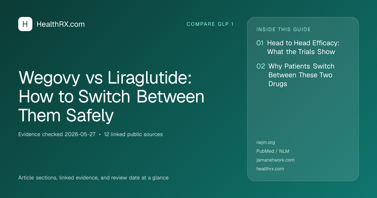 Evidence overview for Wegovy vs Liraglutide: How to Switch Between Them Safely