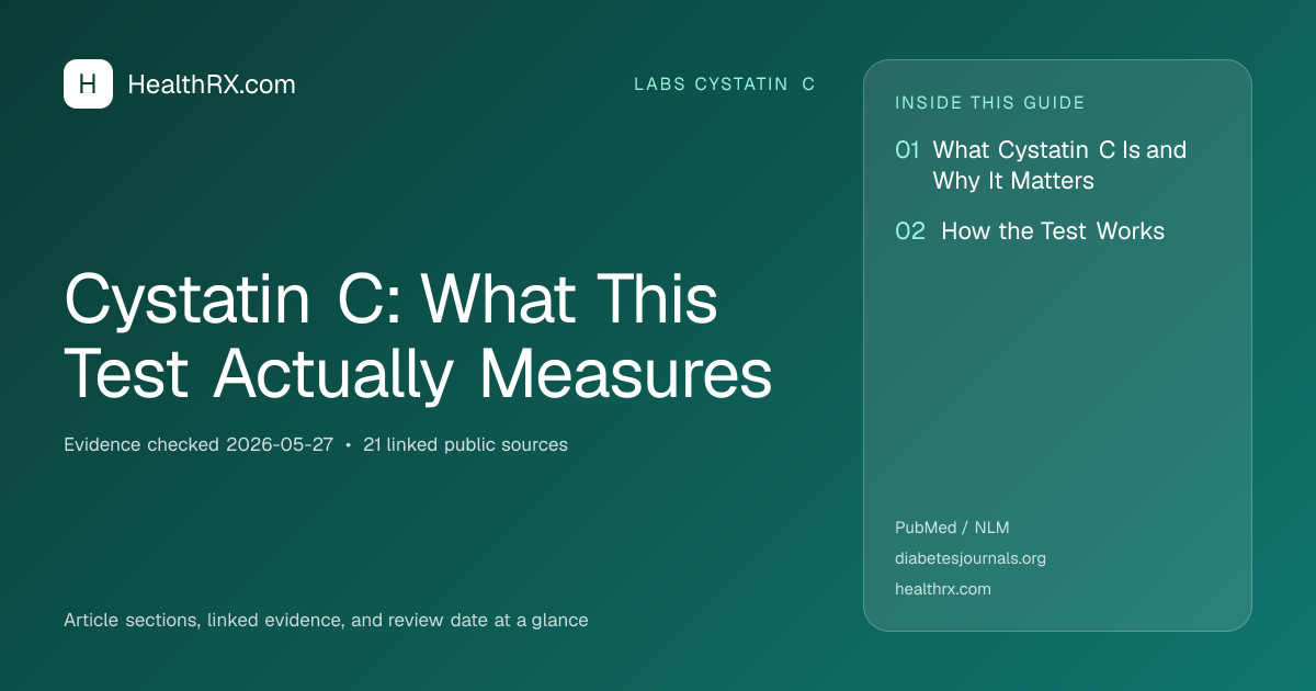Evidence overview for Cystatin C: What This Test Actually Measures