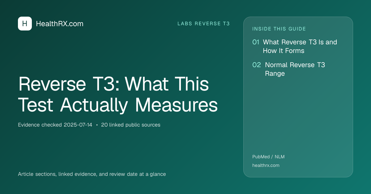Evidence overview for Reverse T3: What This Test Actually Measures