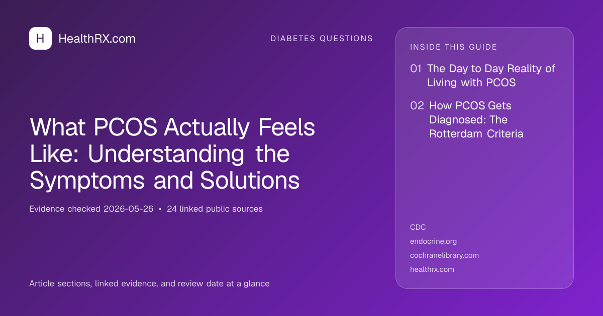 Evidence overview for diabetes questions: What PCOS Actually Feels Like: Understanding the Symptoms and Solutions