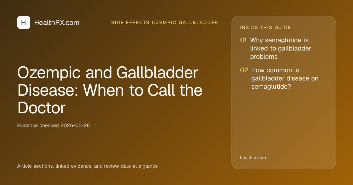Evidence overview for Ozempic and Gallbladder Disease: When to Call the Doctor