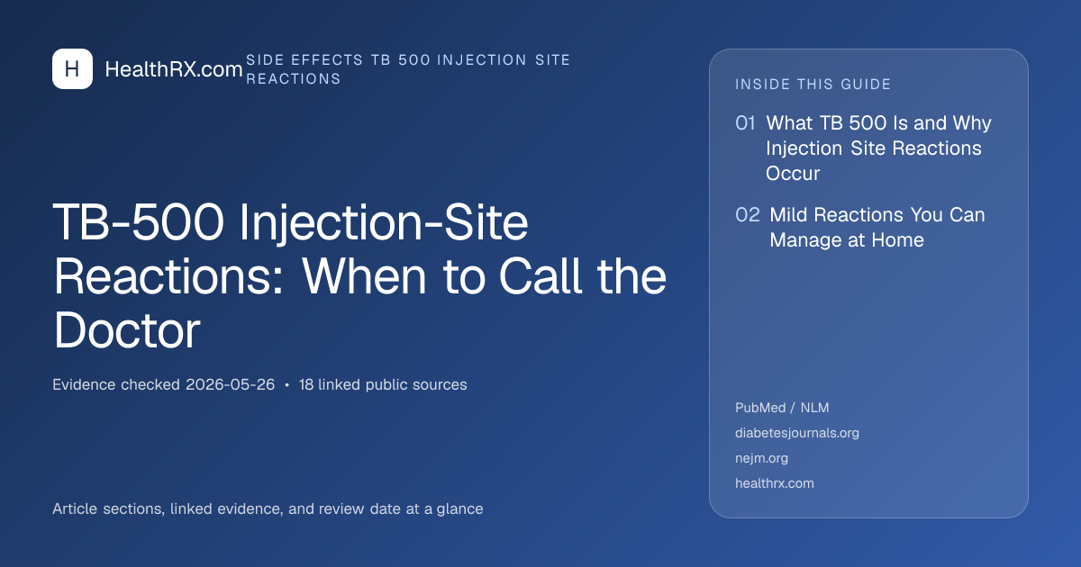 Evidence overview for TB-500 Injection-Site Reactions: When to Call the Doctor