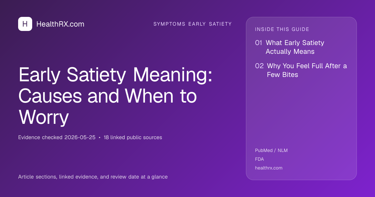 Evidence overview for symptoms early satiety: Early Satiety Meaning: Causes and When to Worry