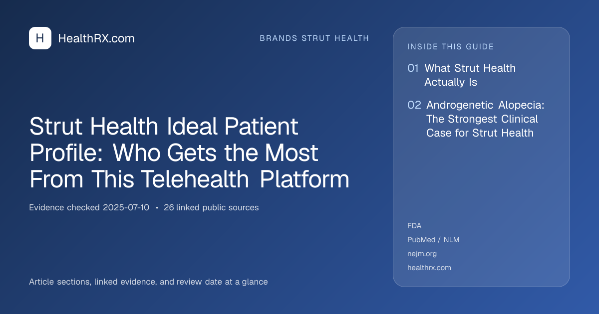 Evidence overview for Strut Health Ideal Patient Profile: Who Gets the Most From This Telehealth Platform