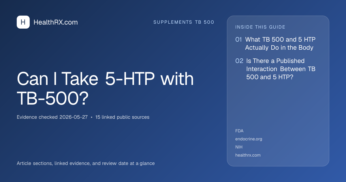 Evidence overview for Can I Take 5-HTP with TB-500?