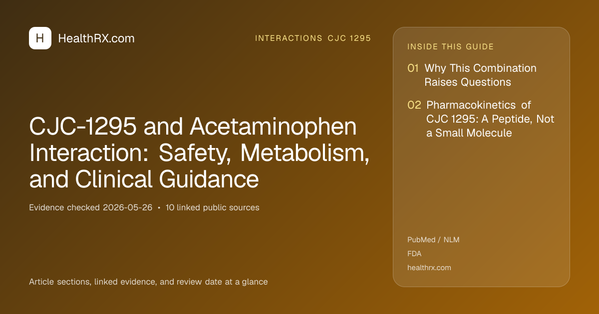 Evidence overview for CJC-1295 and Acetaminophen Interaction: Safety, Metabolism, and Clinical Guidance