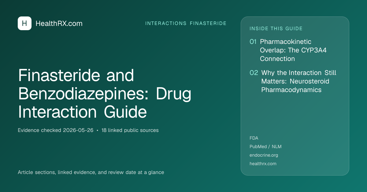 Evidence overview for interactions finasteride: Finasteride and Benzodiazepines: Drug Interaction Guide