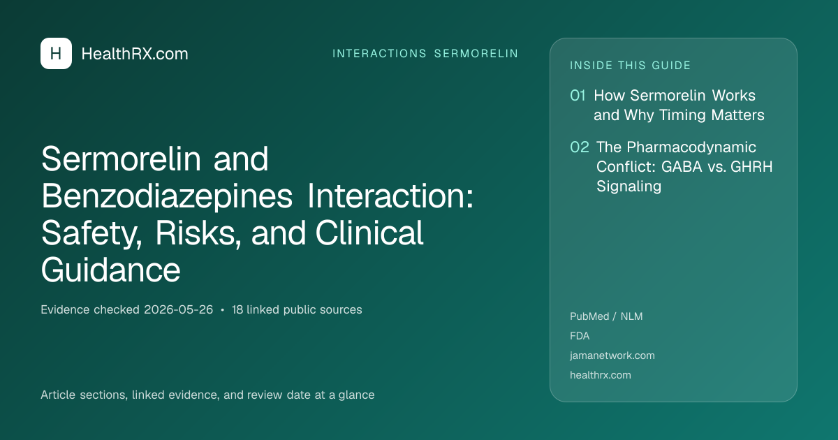 Evidence overview for Sermorelin and Benzodiazepines Interaction: Safety, Risks, and Clinical Guidance