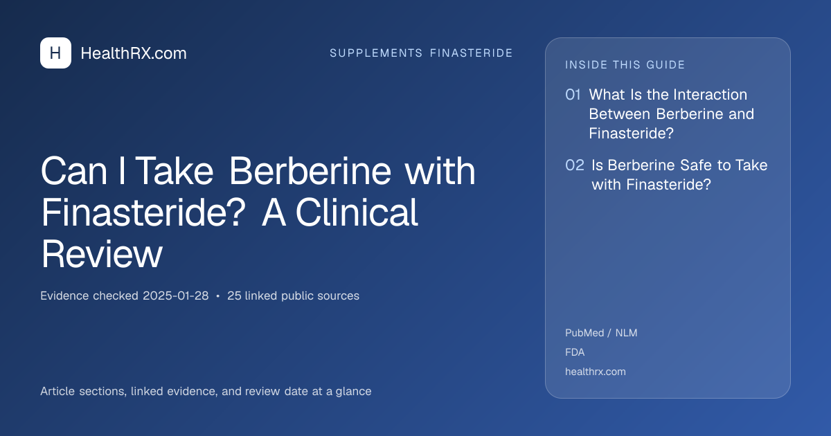 Evidence overview for supplements finasteride: Can I Take Berberine with Finasteride? A Clinical Review
