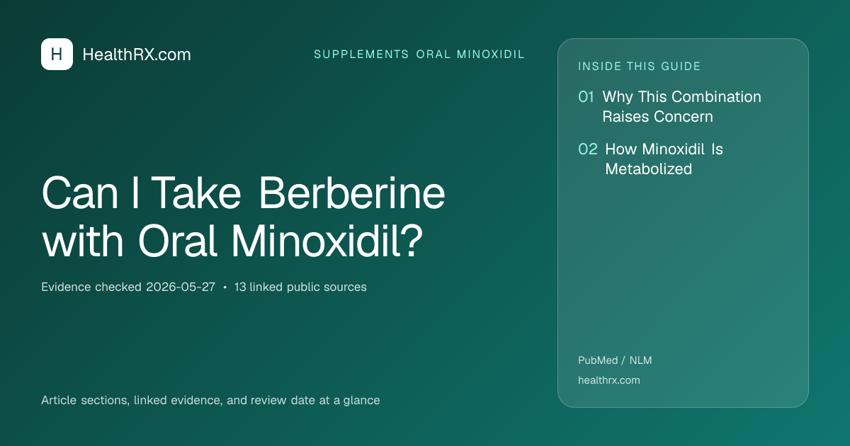 Evidence overview for supplements oral minoxidil: Can I Take Berberine with Oral Minoxidil?