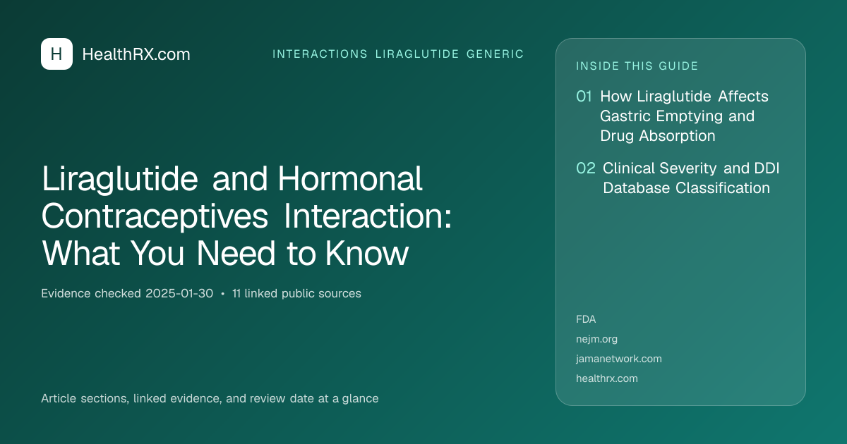 Evidence overview for Liraglutide and Hormonal Contraceptives Interaction: What You Need to Know