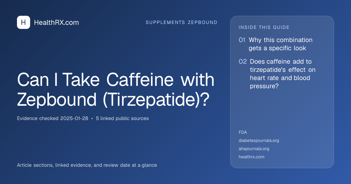 Evidence overview for Can I Take Caffeine with Zepbound (Tirzepatide)?