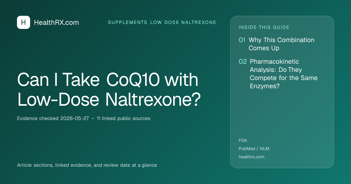 Evidence overview for supplements low dose naltrexone: Can I Take CoQ10 with Low-Dose Naltrexone?