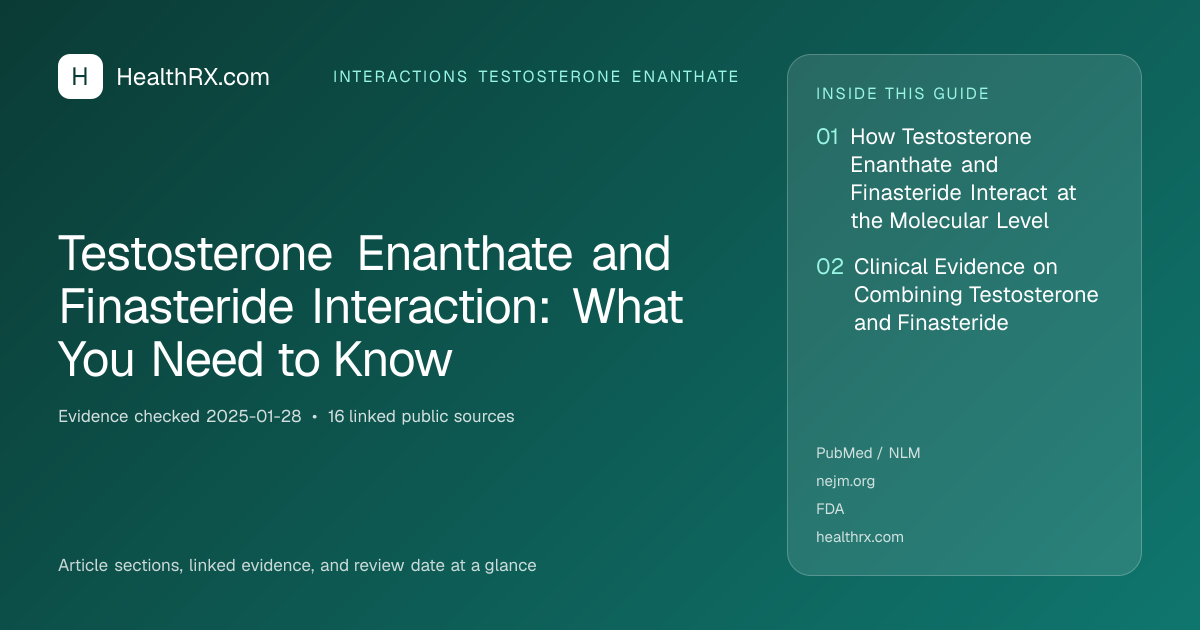 Evidence overview for Testosterone Enanthate and Finasteride Interaction: What You Need to Know