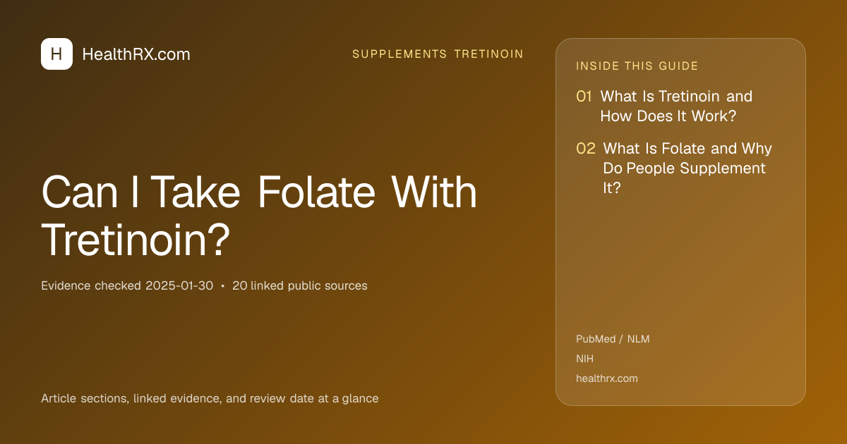 Evidence overview for supplements tretinoin: Can I Take Folate With Tretinoin?