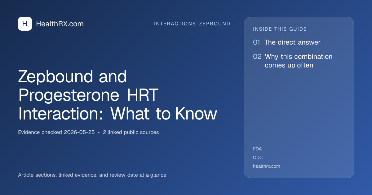 Evidence overview for Zepbound and Progesterone HRT Interaction: What to Know