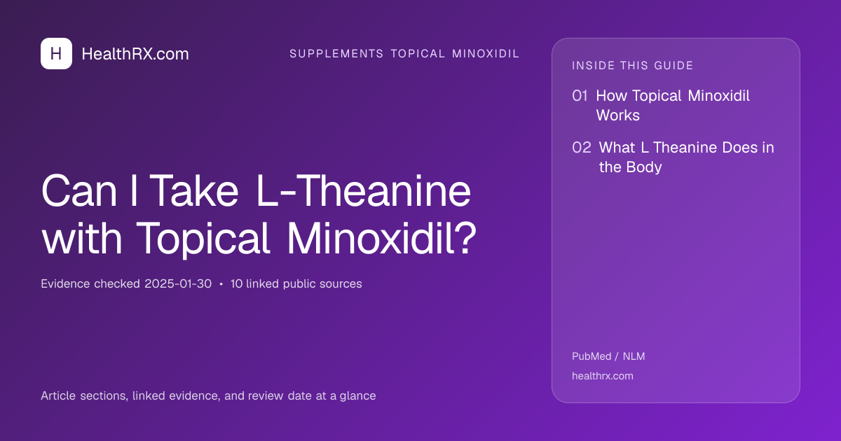 Evidence overview for supplements topical minoxidil: Can I Take L-Theanine with Topical Minoxidil?